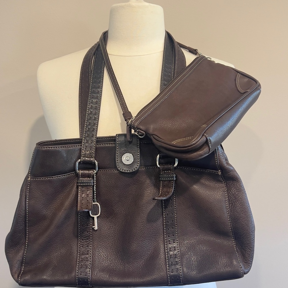 Fossil Elegant Brown Leather set